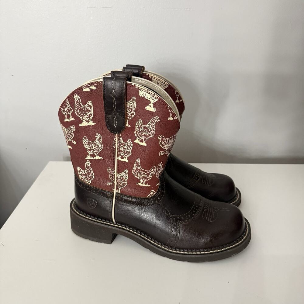 Ariat Fatbaby Heritage Farrah Chicken Hen Western Boots Women’s 8.5B Brown